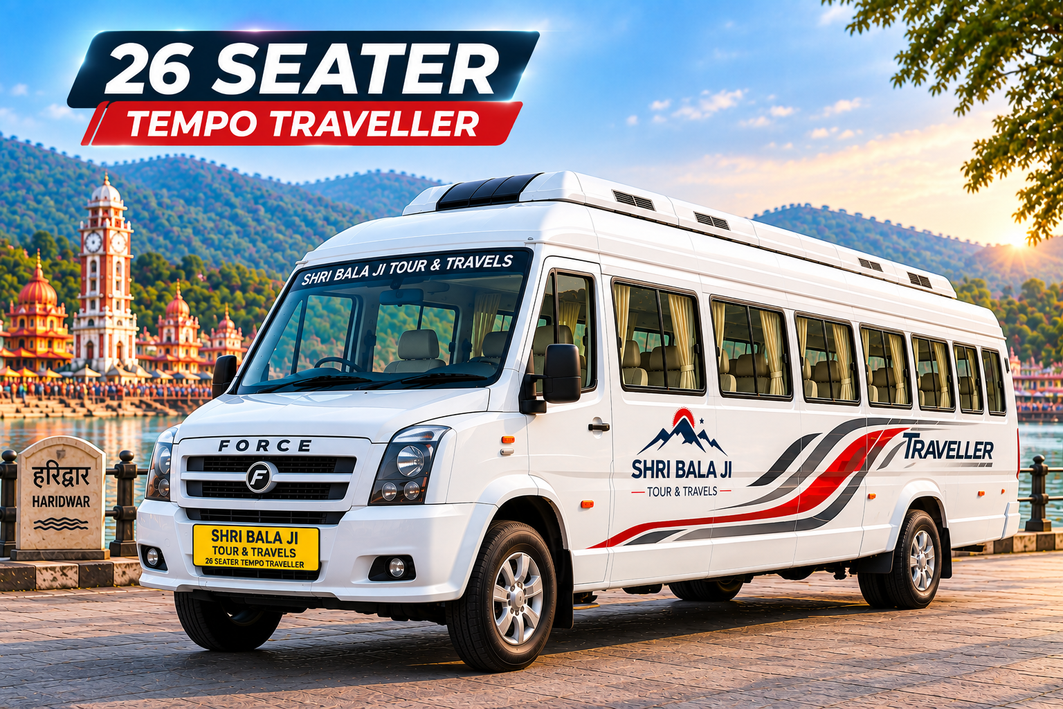 26 Seater Tempo Traveller in Haridwar by Shri Bala Ji Tour and Travels